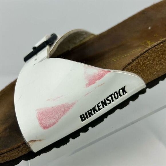 Birkenstock Madrid Small Buckle Sandals White Unisex Size 41 (US 10) Casual - Picture 4 of 15